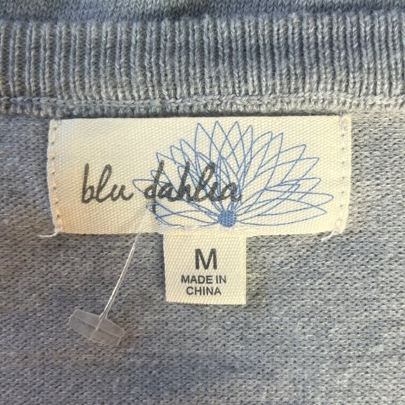 Blu Dahlia Cardigan Sweater Womens Medium Gray New WOT Button Front - Picture 5 of 7